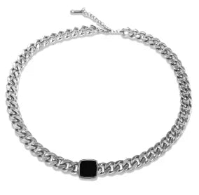 Colar com pingente delicado em aço inoxidável