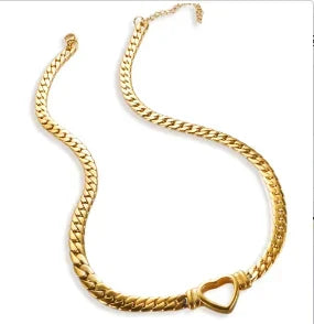 Colar com pingente delicado em aço inoxidável