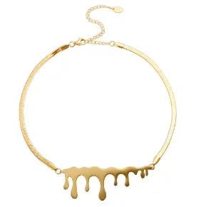 Colar com pingente delicado em aço inoxidável