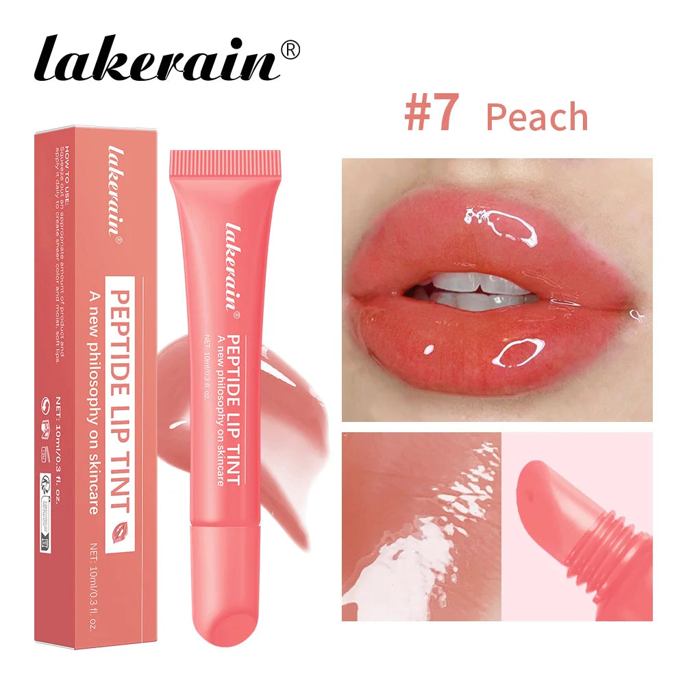 10ml Mirror Lip Glaze Moisturizes Jelly Lip Enrichment Oil Lasting Water Light Glass Lip Oil Remove Line Lip Protection Serum