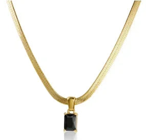 Colar com pingente delicado em aço inoxidável