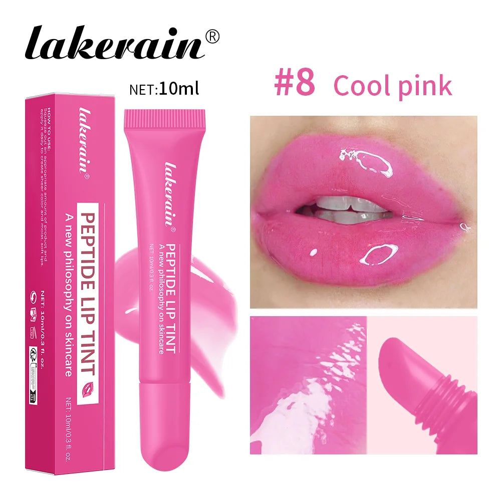 10ml Mirror Lip Glaze Moisturizes Jelly Lip Enrichment Oil Lasting Water Light Glass Lip Oil Remove Line Lip Protection Serum