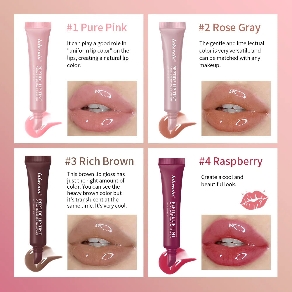 10ml Mirror Lip Glaze Moisturizes Jelly Lip Enrichment Oil Lasting Water Light Glass Lip Oil Remove Line Lip Protection Serum