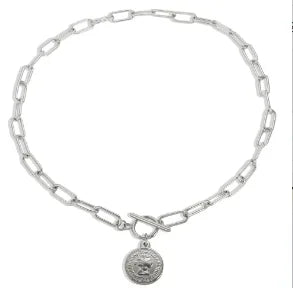 Colar com pingente delicado em aço inoxidável