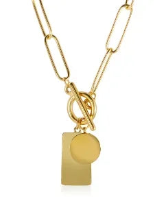 Colar com pingente delicado em aço inoxidável