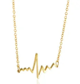 Colar com pingente delicado em aço inoxidável