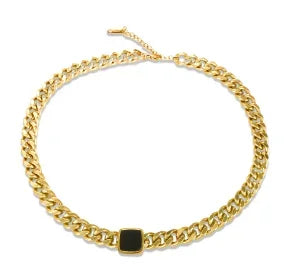 Colar com pingente delicado em aço inoxidável